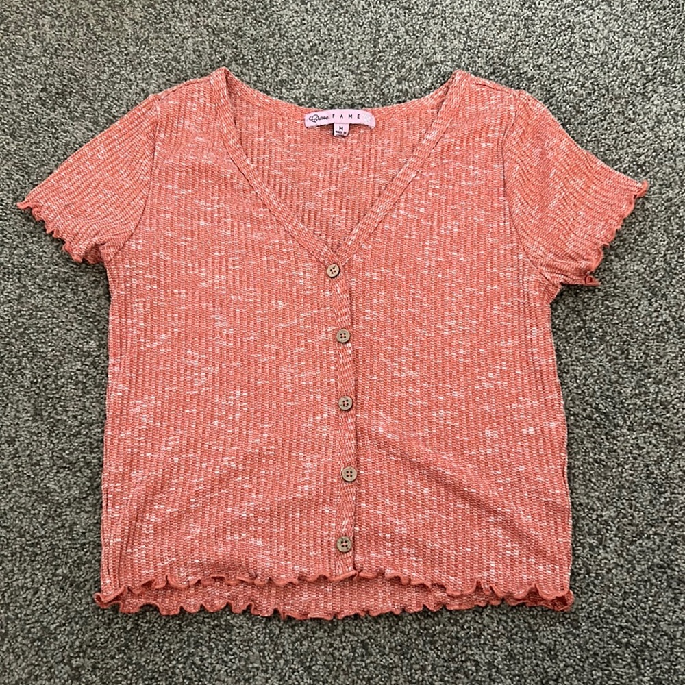 Pink Wash slightly cropped shirt